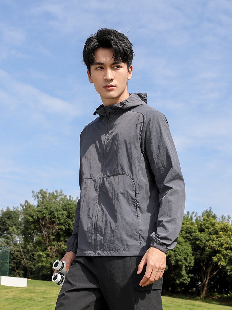 2025 Spring New Men'S And Women'S Hooded Casual Windbreaker Waterproof, Breathable And Wear-Resistant Single-Layer Water-Repellent Jacket - Image 5